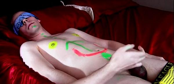  Nude men Painted Twink Gets Relief!